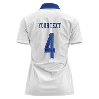 Scotland National Football Custom Women Polo Shirt Flag-Inspired White Tartan Version