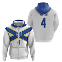Scotland National Football Custom Zip Hoodie Flag-Inspired White Tartan Version