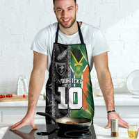 Custom Aotearoa South Africa Rugby Freedom Cup Apron Maori Silver Fern Art and Sporty Flag SA - Wonder Print Shop