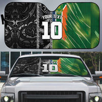 Custom Aotearoa South Africa Rugby Freedom Cup Auto Sun Shade Maori Silver Fern Art and Sporty Flag SA - Wonder Print Shop