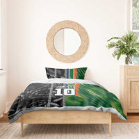Custom Aotearoa South Africa Rugby Freedom Cup Bedding Set Maori Silver Fern Art and Sporty Flag SA - Wonder Print Shop