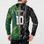 Custom Aotearoa South Africa Rugby Freedom Cup Button Sweatshirt Maori Silver Fern Art and Sporty Flag SA - Wonder Print Shop