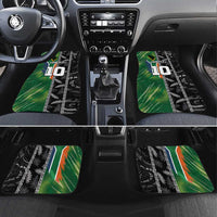 Custom Aotearoa South Africa Rugby Freedom Cup Car Mats Maori Silver Fern Art and Sporty Flag SA - Wonder Print Shop