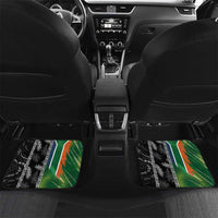 Custom Aotearoa South Africa Rugby Freedom Cup Car Mats Maori Silver Fern Art and Sporty Flag SA - Wonder Print Shop
