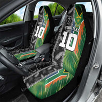 Custom Aotearoa South Africa Rugby Freedom Cup Car Seat Cover Maori Silver Fern Art and Sporty Flag SA - Wonder Print Shop