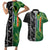 Custom Aotearoa South Africa Rugby Freedom Cup Couples Matching Short Sleeve Bodycon Dress and Hawaiian Shirt Maori Silver Fern Art and Sporty Flag SA - Wonder Print Shop