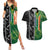 Custom Aotearoa South Africa Rugby Freedom Cup Couples Matching Summer Maxi Dress and Hawaiian Shirt Maori Silver Fern Art and Sporty Flag SA - Wonder Print Shop
