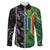 Custom Aotearoa South Africa Rugby Freedom Cup Family Matching Off The Shoulder Long Sleeve Dress and Hawaiian Shirt Maori Silver Fern Art and Sporty Flag SA - Wonder Print Shop