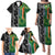Custom Aotearoa South Africa Rugby Freedom Cup Family Matching Puletasi and Hawaiian Shirt Maori Silver Fern Art and Sporty Flag SA - Wonder Print Shop