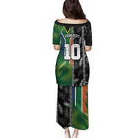 Custom Aotearoa South Africa Rugby Freedom Cup Family Matching Puletasi and Hawaiian Shirt Maori Silver Fern Art and Sporty Flag SA - Wonder Print Shop