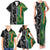 Custom Aotearoa South Africa Rugby Freedom Cup Family Matching Tank Maxi Dress and Hawaiian Shirt Maori Silver Fern Art and Sporty Flag SA - Wonder Print Shop