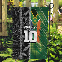 Custom Aotearoa South Africa Rugby Freedom Cup Garden Flag Maori Silver Fern Art and Sporty Flag SA - Wonder Print Shop