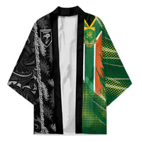 Custom Aotearoa South Africa Rugby Freedom Cup Kimono Maori Silver Fern Art and Sporty Flag SA - Wonder Print Shop