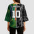 Custom Aotearoa South Africa Rugby Freedom Cup Kimono Sleeve Blouse Maori Silver Fern Art and Sporty Flag SA - Wonder Print Shop