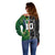 Custom Aotearoa South Africa Rugby Freedom Cup Off Shoulder Sweater Maori Silver Fern Art and Sporty Flag SA - Wonder Print Shop