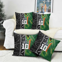 Custom Aotearoa South Africa Rugby Freedom Cup Pillow Cover Maori Silver Fern Art and Sporty Flag SA - Wonder Print Shop