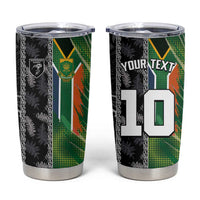 Custom Aotearoa South Africa Rugby Freedom Cup Tumbler Cup Maori Silver Fern Art and Sporty Flag SA - Wonder Print Shop