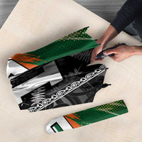 Custom Aotearoa South Africa Rugby Freedom Cup Umbrella Maori Silver Fern Art and Sporty Flag SA - Wonder Print Shop