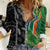 Custom Aotearoa South Africa Rugby Freedom Cup Women Casual Shirt Maori Silver Fern Art and Sporty Flag SA - Wonder Print Shop