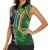 Custom Aotearoa South Africa Rugby Freedom Cup Women Sleeveless Polo Shirt Maori Silver Fern Art and Sporty Flag SA - Wonder Print Shop