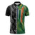 Custom Aotearoa South Africa Rugby Freedom Cup Zipper Polo Shirt Maori Silver Fern Art and Sporty Flag SA - Wonder Print Shop
