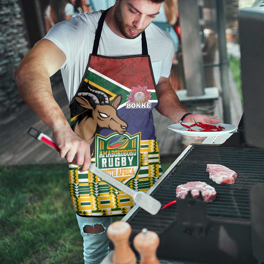 South Africa Rugby Apron Go Bokke-Amabokoboko Spirit - Wonder Print Shop