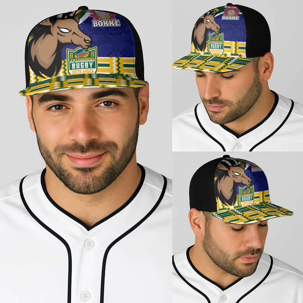 South Africa Rugby Baseball Net Cap Go Bokke-Amabokoboko Spirit - Wonder Print Shop