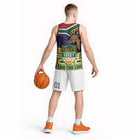 South Africa Rugby Basketball Jersey Go Bokke-Amabokoboko Spirit - Wonder Print Shop
