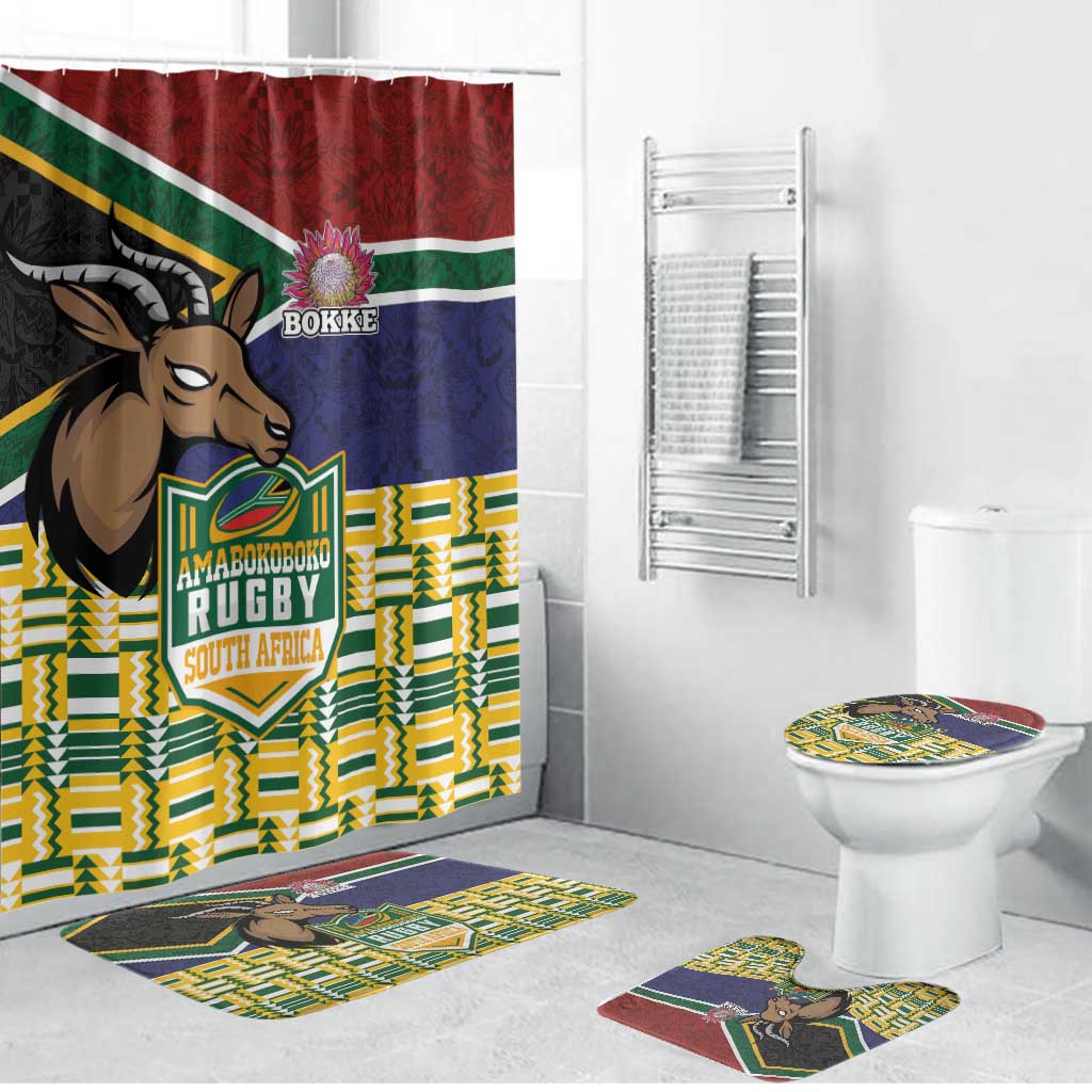 South Africa Rugby Bathroom Set Go Bokke-Amabokoboko Spirit - Wonder Print Shop