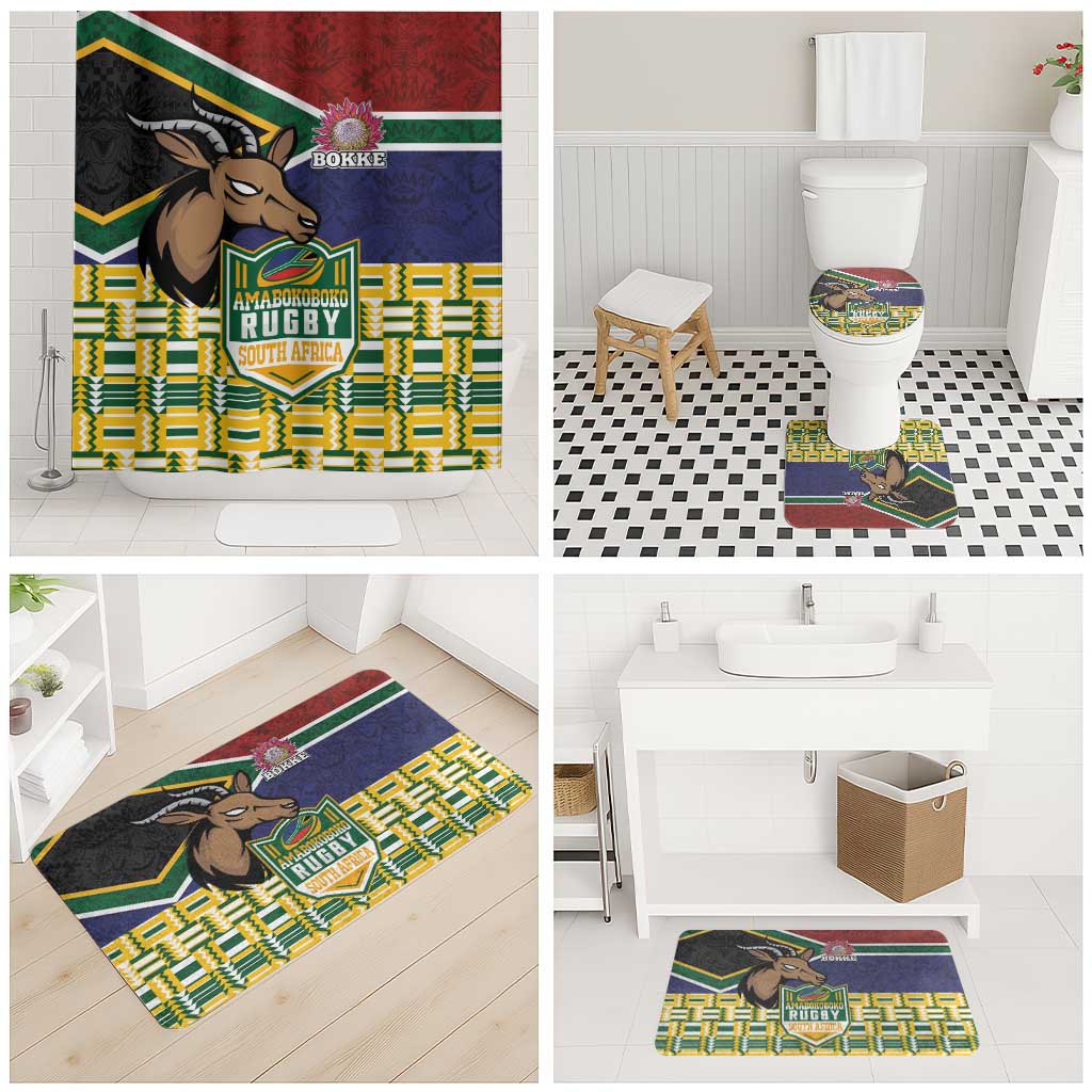 South Africa Rugby Bathroom Set Go Bokke-Amabokoboko Spirit - Wonder Print Shop