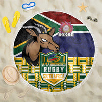 South Africa Rugby Beach Blanket Go Bokke-Amabokoboko Spirit - Wonder Print Shop