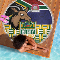 South Africa Rugby Beach Blanket Go Bokke-Amabokoboko Spirit - Wonder Print Shop