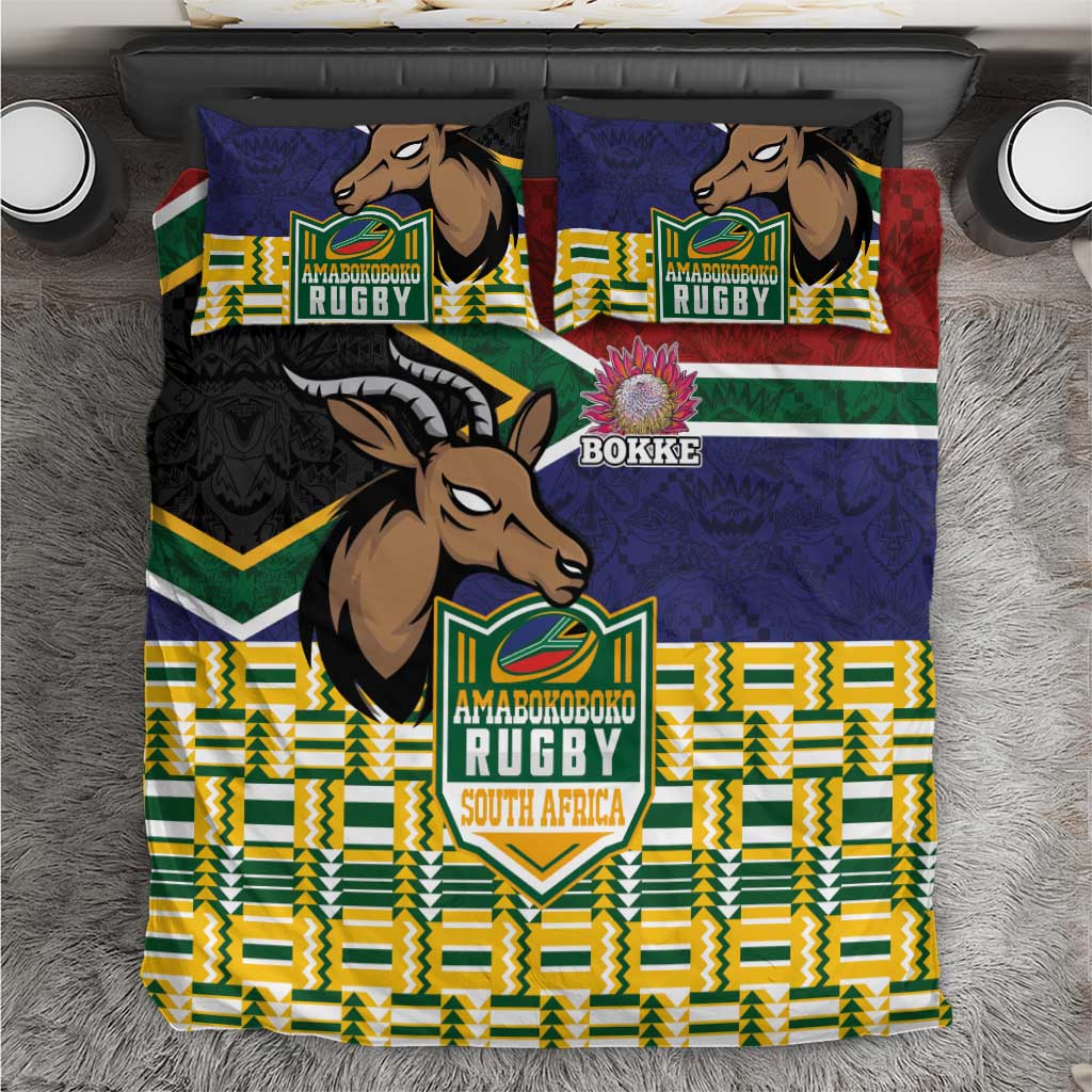 South Africa Rugby Bedding Set Go Bokke-Amabokoboko Spirit - Wonder Print Shop