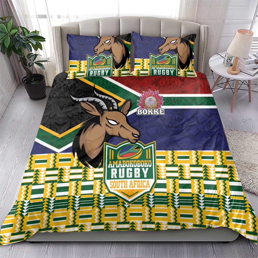 South Africa Rugby Bedding Set Go Bokke-Amabokoboko Spirit - Wonder Print Shop