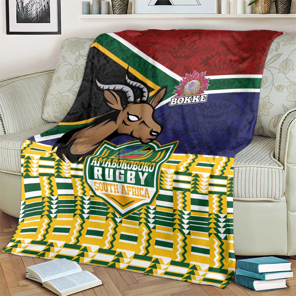 South Africa Rugby Blanket Go Bokke-Amabokoboko Spirit - Wonder Print Shop