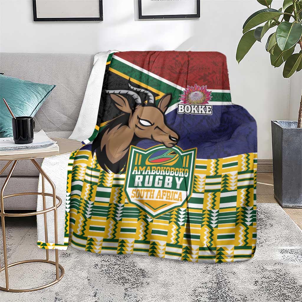 South Africa Rugby Blanket Go Bokke-Amabokoboko Spirit - Wonder Print Shop