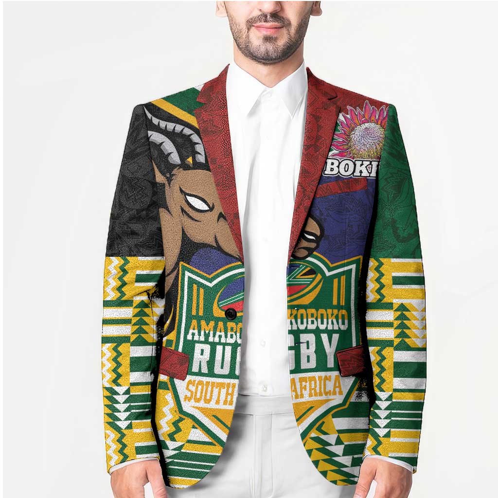 South Africa Rugby Blazer Go Bokke-Amabokoboko Spirit - Wonder Print Shop