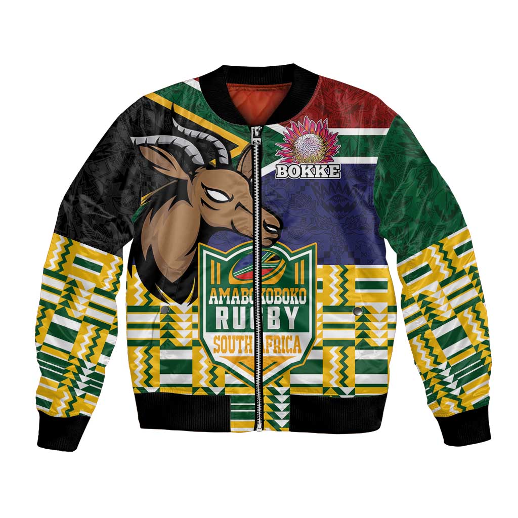 South Africa Rugby Bomber Jacket Go Bokke-Amabokoboko Spirit - Wonder Print Shop