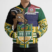 South Africa Rugby Bomber Puffer Jacket Go Bokke-Amabokoboko Spirit - Wonder Print Shop