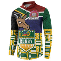South Africa Rugby Button Sweatshirt Go Bokke-Amabokoboko Spirit - Wonder Print Shop