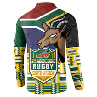 South Africa Rugby Button Sweatshirt Go Bokke-Amabokoboko Spirit - Wonder Print Shop