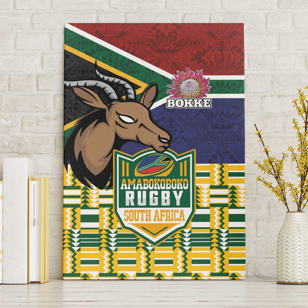 South Africa Rugby Canvas Wall Art Go Bokke-Amabokoboko Spirit - Wonder Print Shop