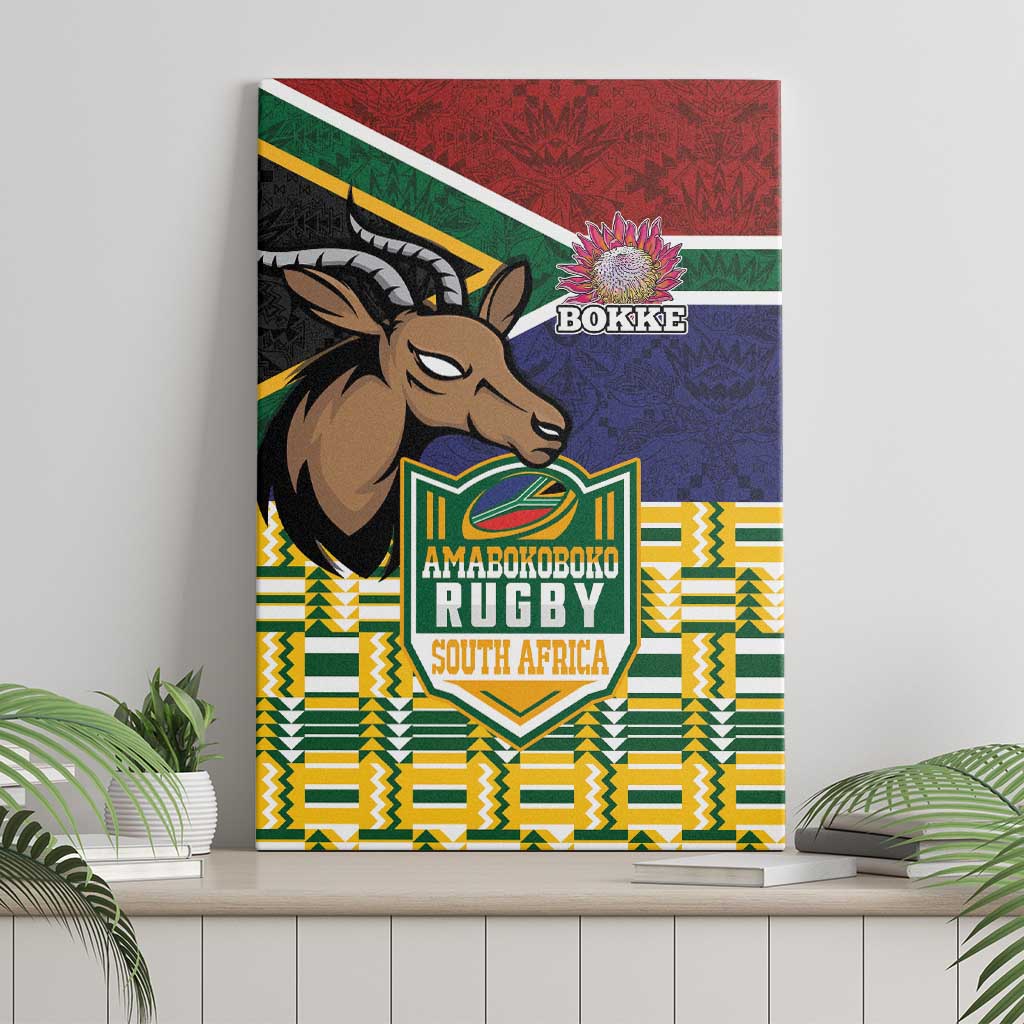 South Africa Rugby Canvas Wall Art Go Bokke-Amabokoboko Spirit - Wonder Print Shop