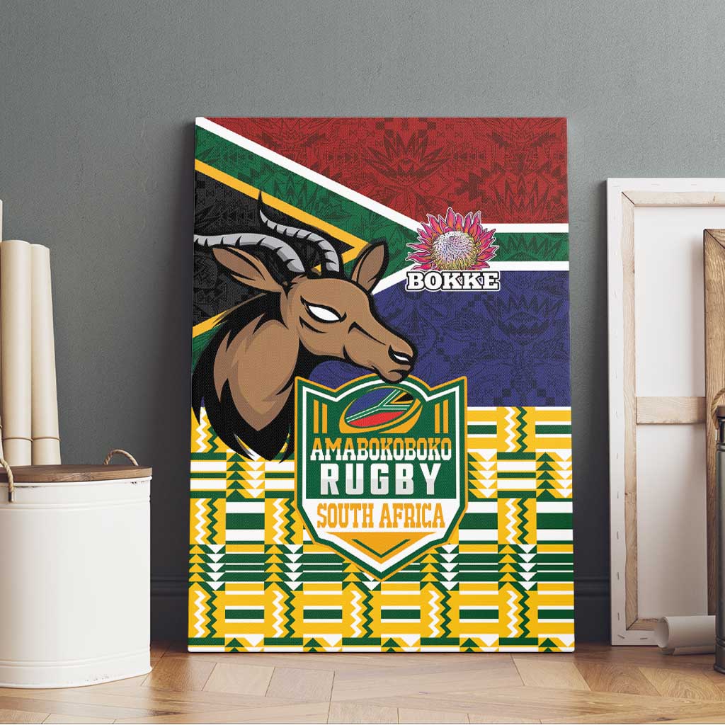 South Africa Rugby Canvas Wall Art Go Bokke-Amabokoboko Spirit - Wonder Print Shop