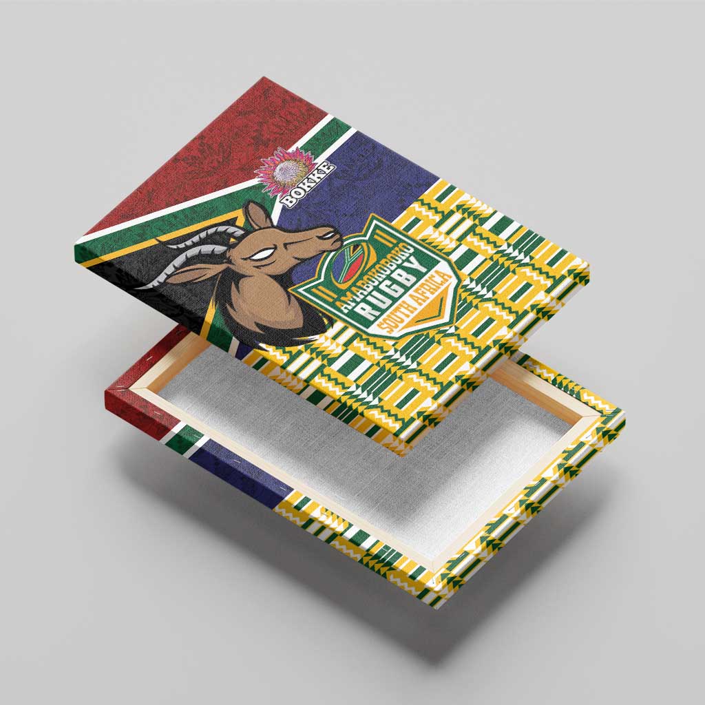 South Africa Rugby Canvas Wall Art Go Bokke-Amabokoboko Spirit - Wonder Print Shop
