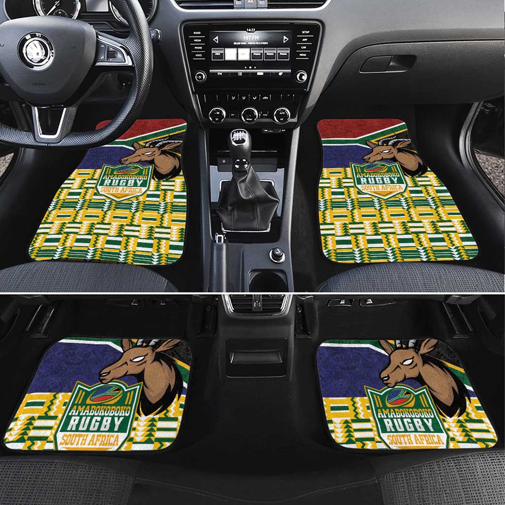 South Africa Rugby Car Mats Go Bokke-Amabokoboko Spirit - Wonder Print Shop