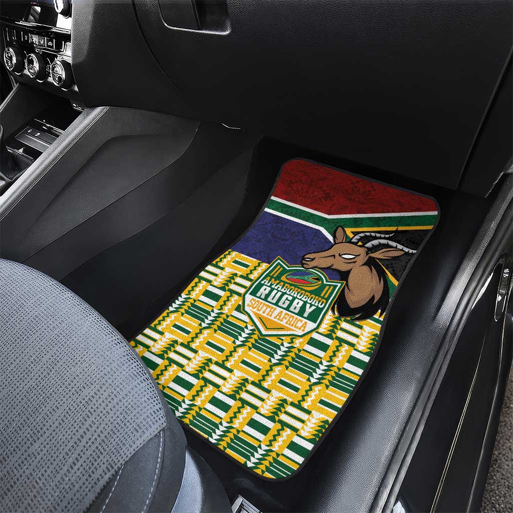 South Africa Rugby Car Mats Go Bokke-Amabokoboko Spirit - Wonder Print Shop