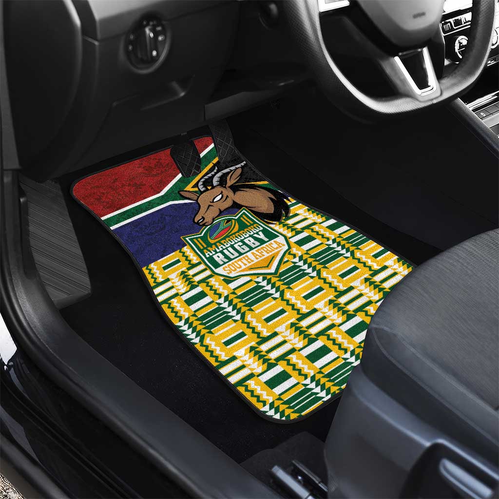 South Africa Rugby Car Mats Go Bokke-Amabokoboko Spirit - Wonder Print Shop