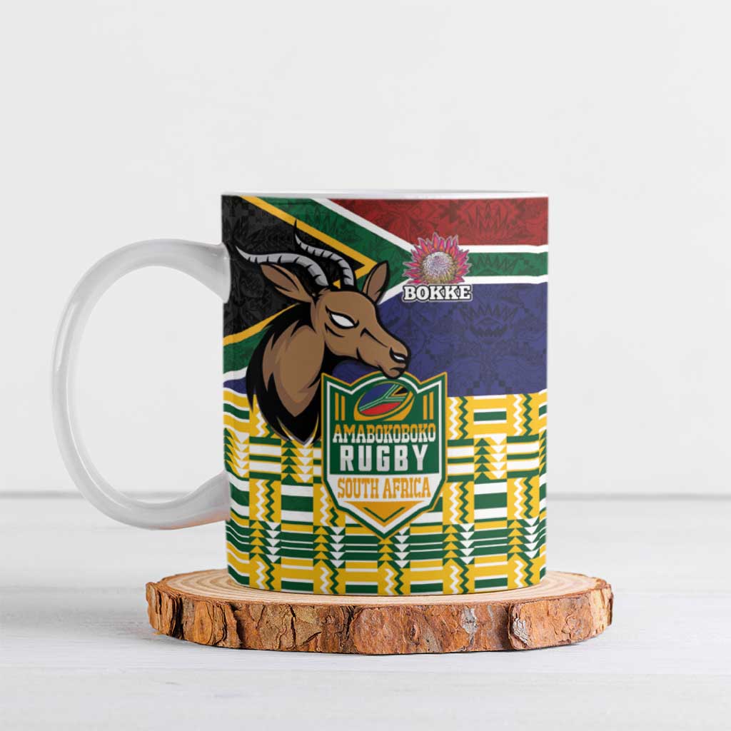 South Africa Rugby Ceramic Mug Go Bokke-Amabokoboko Spirit - Wonder Print Shop