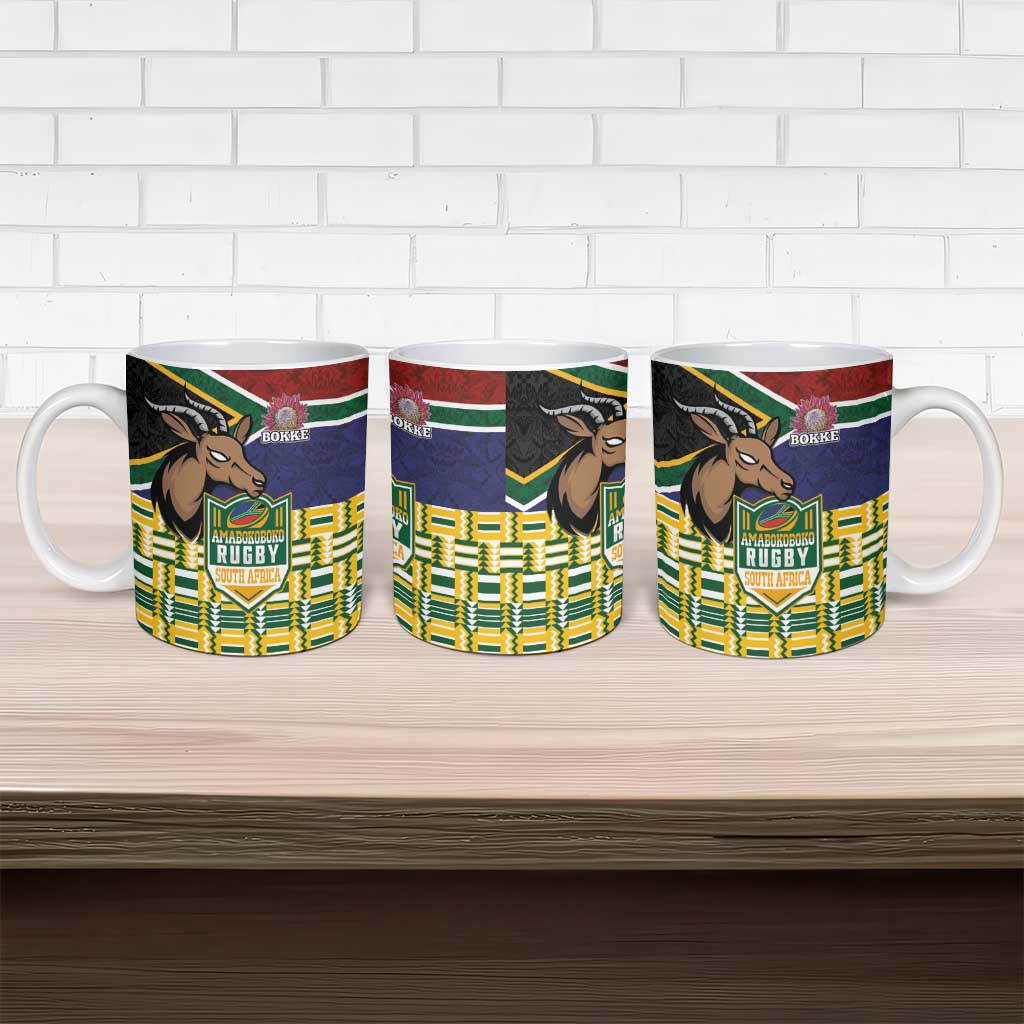 South Africa Rugby Ceramic Mug Go Bokke-Amabokoboko Spirit - Wonder Print Shop